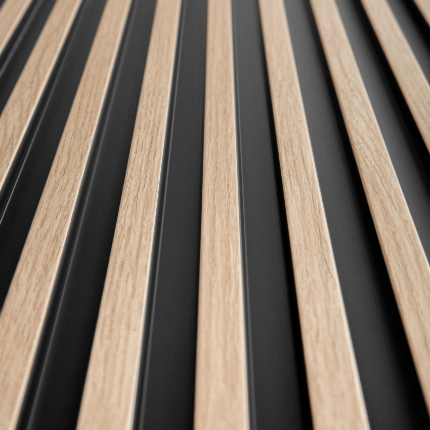 Profil dreapta pentru Panoul riflat 3D Lamelli Stretto, Light Oak, 270x2.3 cm, Mardom Decor