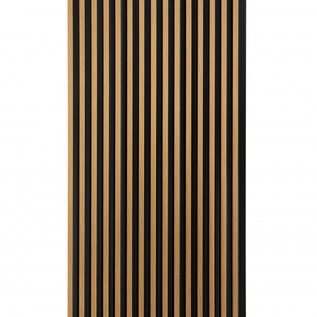Panou decorativ 3D riflat cu aspect de stejar natural