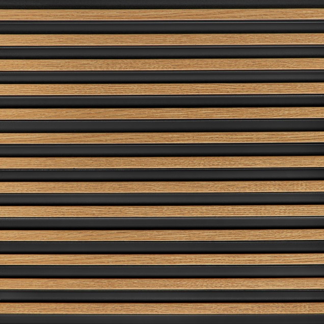 Panou decorativ 3D riflat cu aspect de stejar natural