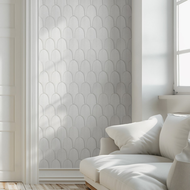 Panou decorativ 3D din ipsos pe un perete