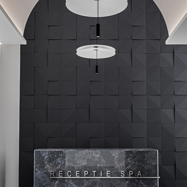 Panou decorativ 3D cu design geometric