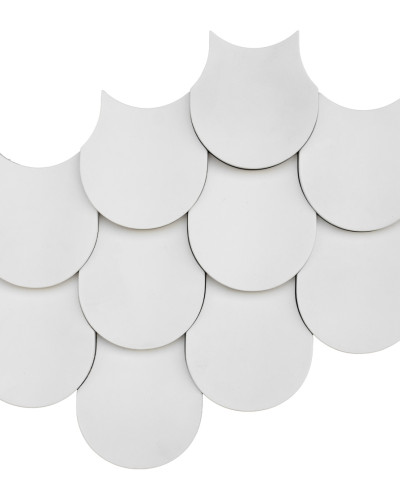 Panou decorativ 3D tip solzi, realizat din ipsos