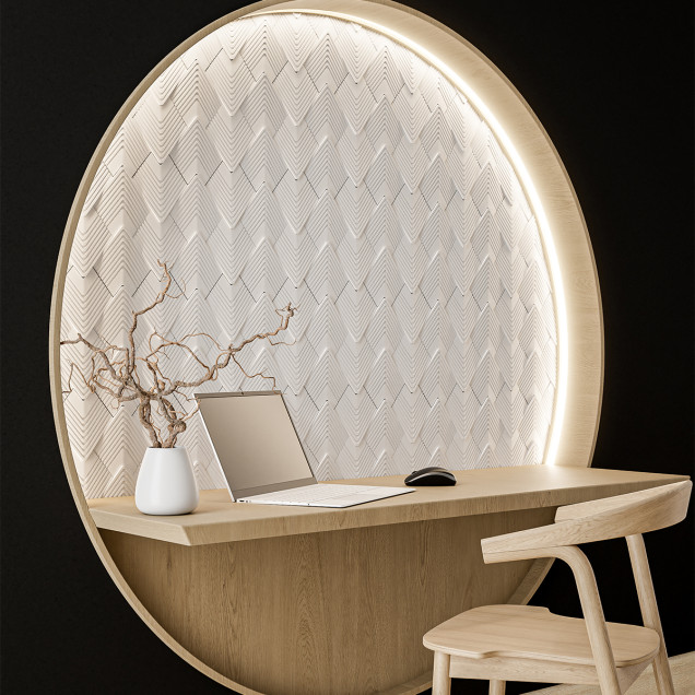 Panou 3D Navaro din ipsos cu design geometric