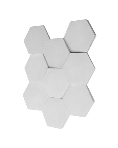 Panou decorativ 3D hexagonal din ipsos