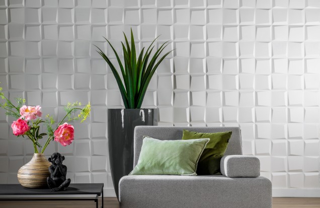 Panouri decorative 3D Oberon, WallArt, 12 placi 50x50cm