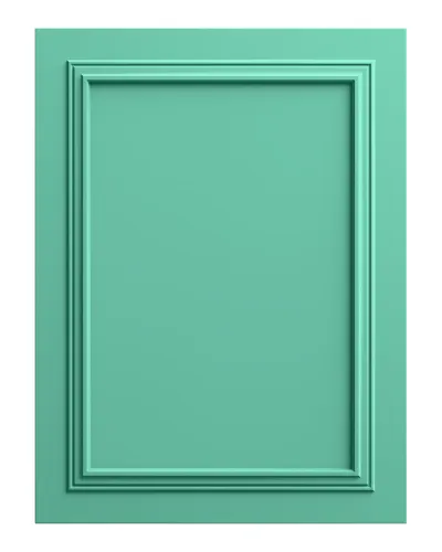 Panou decorativ MDF verde acvatic, finisaj mat, cu cadru discret