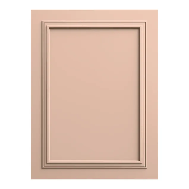 Panou decorativ MDF Agora, roz piersică mat, cu profiluri clasice.