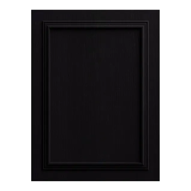 Panou decorativ MDF negru cărbune structurat cu ramă reliefată