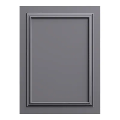 Panou decorativ MDF gri mat cu model clasic cu rama interioara.