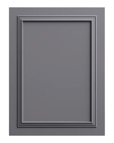 Panou decorativ MDF gri mat cu model clasic cu rama interioara.