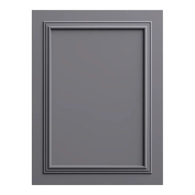 Panou decorativ MDF gri mat cu model clasic cu rama interioara.
