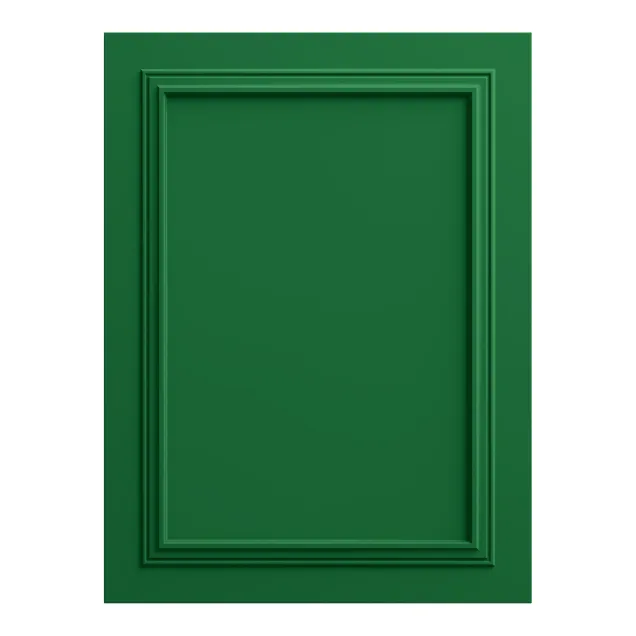 Panou decorativ MDF verde smarald, finisaj mat, cu design cu cadru.