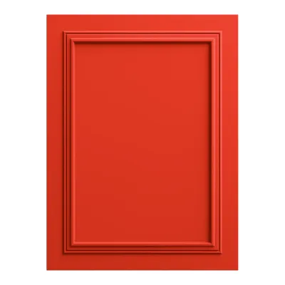 Panou decorativ MDF roșu intens, finisaj mat, cu cadru sculptat