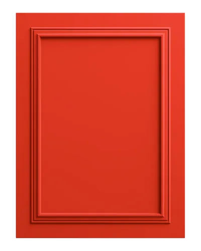 Panou decorativ MDF roșu intens, finisaj mat, cu cadru sculptat