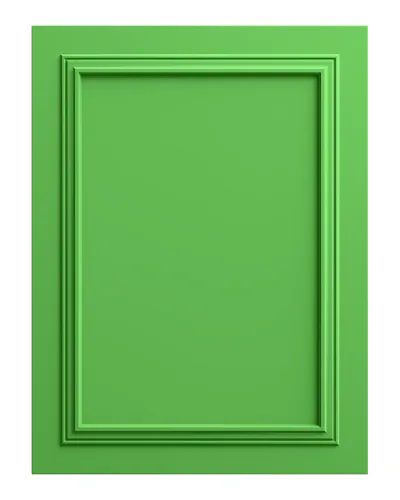 Panou decorativ MDF Lime Green cu finisaj mat, prezentând un design cu ramă.