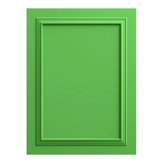 Panou decorativ MDF Lime Green cu finisaj mat, prezentând un design cu ramă.