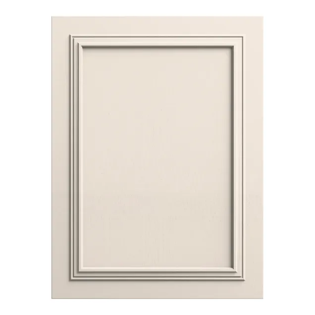 Panou MDF cu finisaj Linen White si textura structurata, cu un cadru dublu proeminent