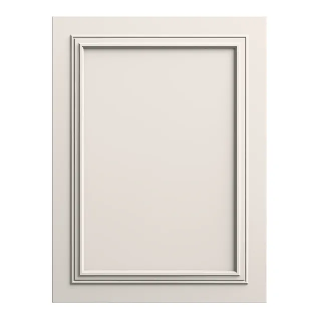 Panou decorativ MDF alb mat cu rama clasica