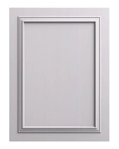 Panou decorativ MDF gri Moon, cu contururi clasice si textura subtila.