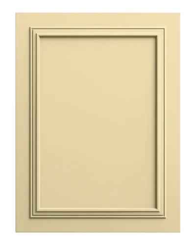 Panou decorativ MDF pastel galben cu rama profilata, finisaj mat