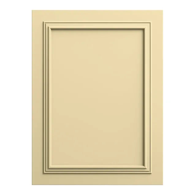 Panou decorativ MDF pastel galben cu rama profilata, finisaj mat
