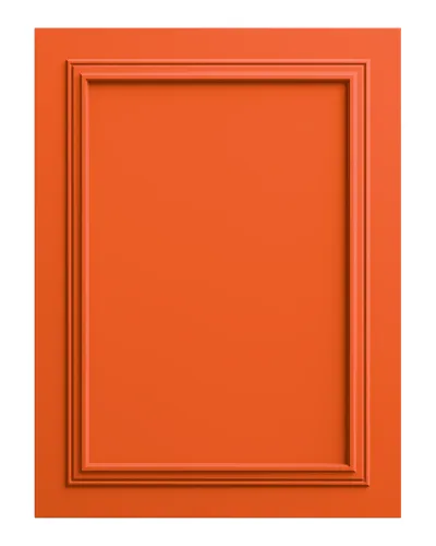 Panou decorativ MDF mat, culoarea portocaliu persimmon cu profil dublu