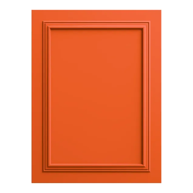 Panou decorativ MDF mat, culoarea portocaliu persimmon cu profil dublu