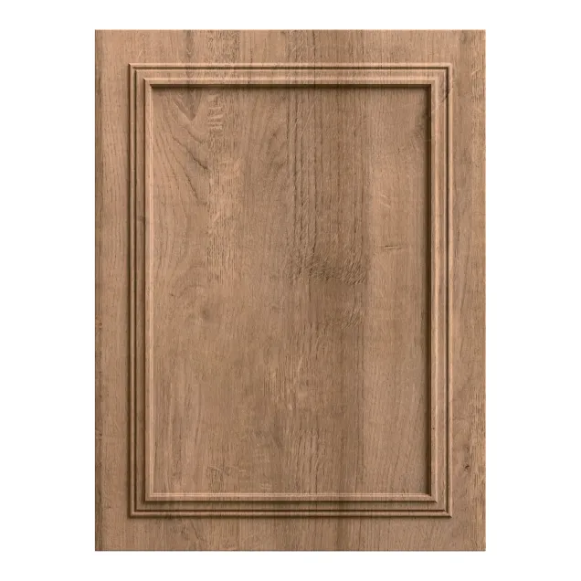Panou decorativ MDF cu aspect de lemn Riviera Oak și ramă sculptată