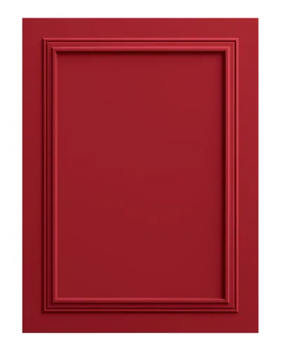 Panou decorativ MDF roșu velvet cu profiluri clasice, finisaj mat.