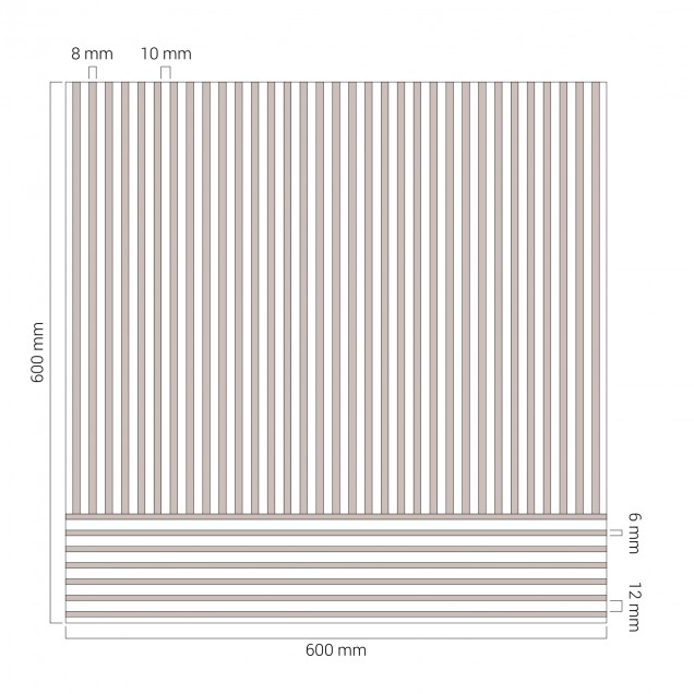 Panouri decorative Pladec PLD-PL80-001C-walnut. Conține culorile: