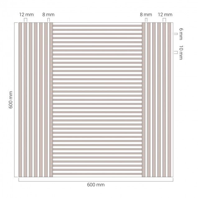 Panouri decorative Pladec PLD-PL80-001H-walnut. Conține culorile: