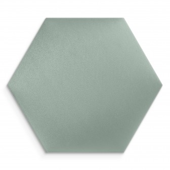 Panou tapițat hexagon catifelat, verde deschis, Simply Wall Panels