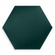 Panou tapițat hexagon catifelat, verde închis, Simply Wall Panels