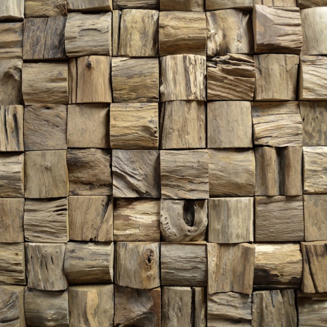 Panou decorativ 3D din lemn cu design modern