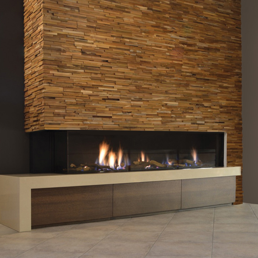Panouri decorative 3D din lemn aplicate pe perete