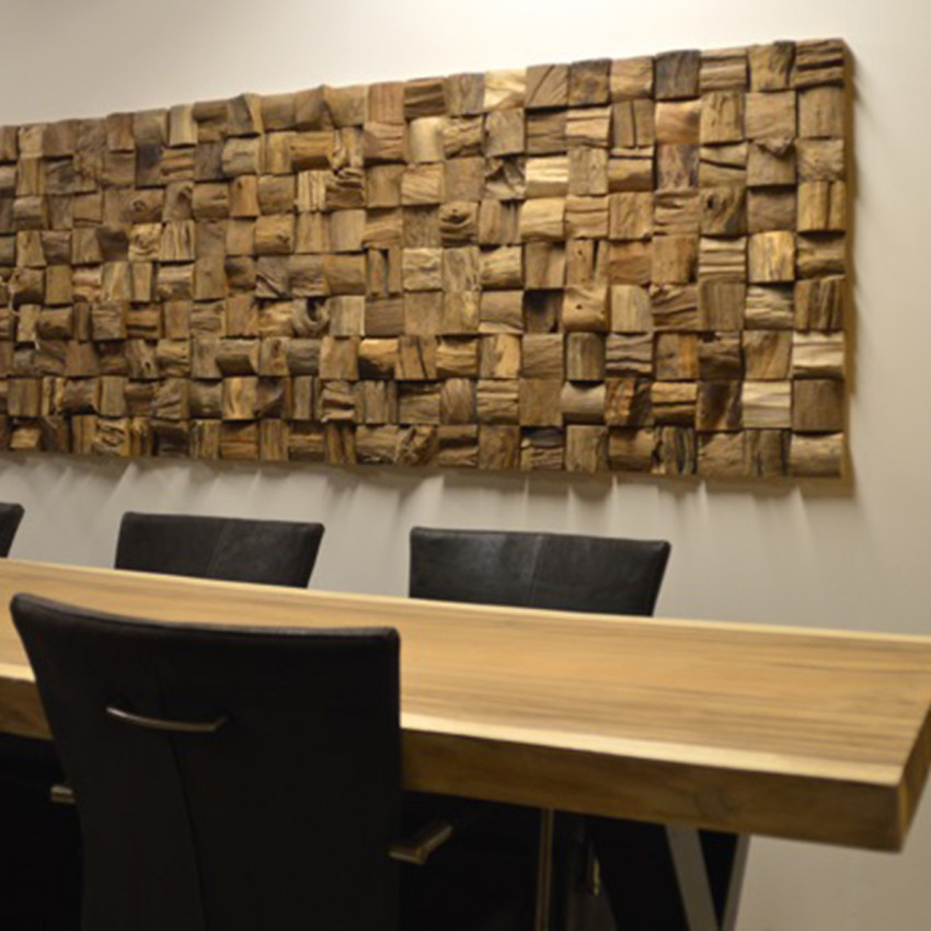 Panou decorativ 3D din lemn cu design modern