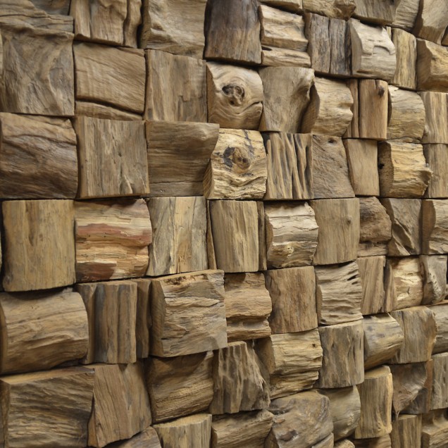 Panou decorativ 3D din lemn cu design modern
