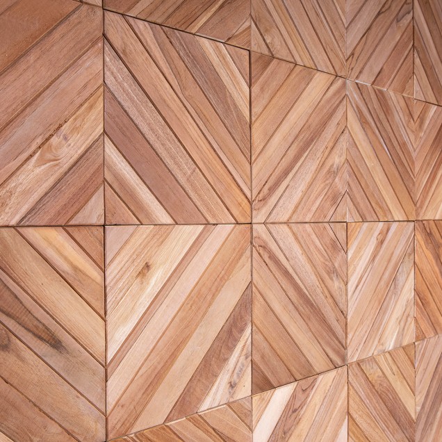 Panouri decorative 3D din lemn cu model geometric