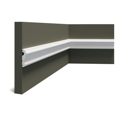 Brau decorativ alb aplicat pe perete