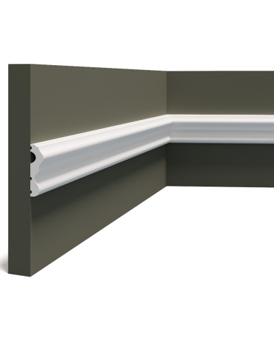 Brau decorativ alb aplicat pe perete