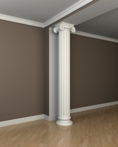 Trunchi coloană decorativă albă