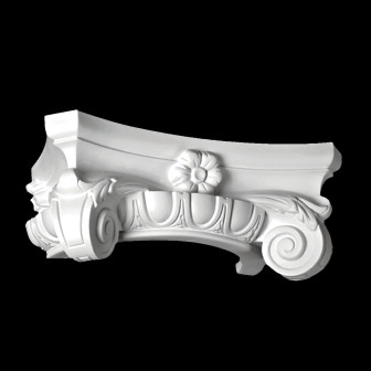 Capitel semicoloană decorativă albă