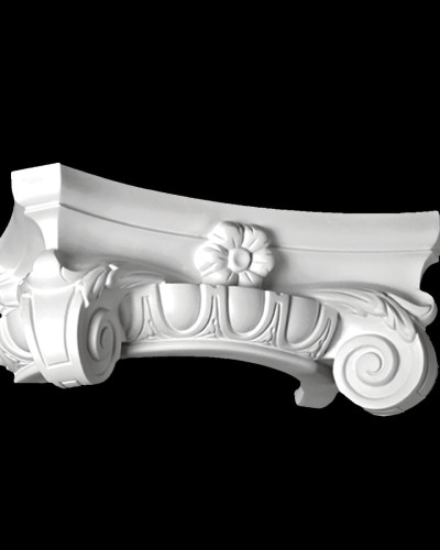 Capitel semicoloană decorativă albă