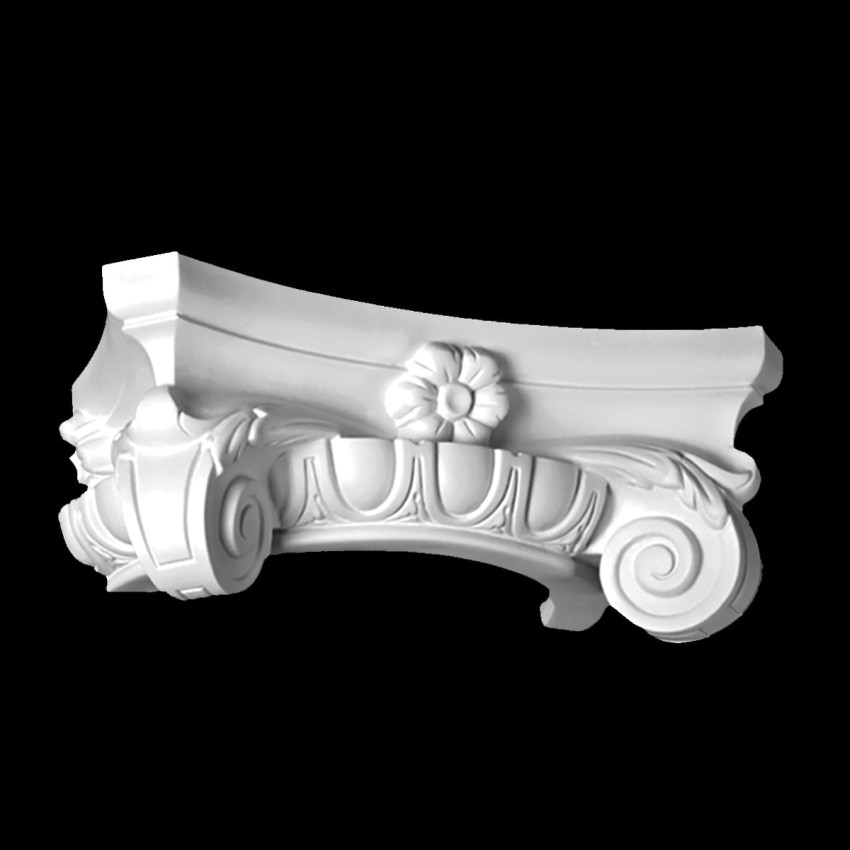 Capitel semicoloană decorativă albă