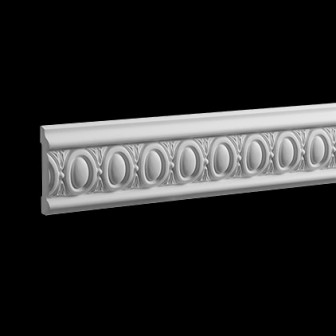 Brau decorativ alb cu model circular pentru perete