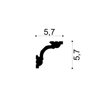 Cornisa decorativa flexibila MD106F, 200 X 5.7 X 5.7 cm, Mardom Decor