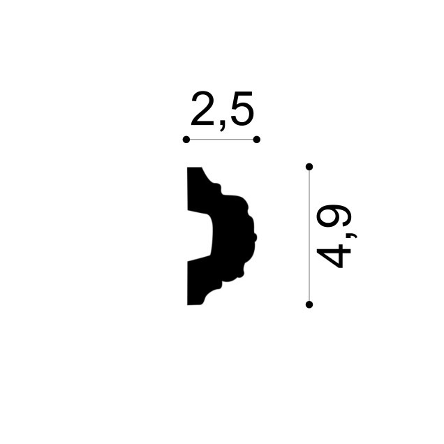 Profile Decorative Gaudi Decor GDD-1.51.348f. Conține culorile: