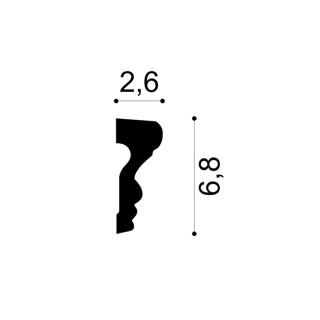 Profile Decorative Gaudi Decor GDD-1.51.354f. Conține culorile: