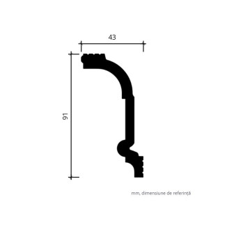 Cornisa decorativa pentru tavan, model 6.50.247