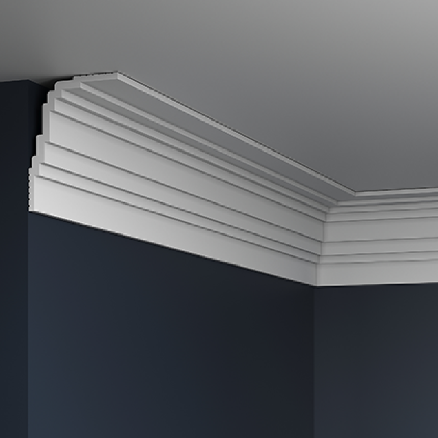 Cornisa decorativa pentru tavan, dimensiuni 15.9 x 12 x 200 cm